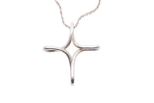 画像をギャラリービューアに読み込む, TIFFANY&amp;Co ティファニー オープンクロスネックレス インフィニティクロス エルサペレッティ 3.2g シルバー925 美品 中古 43855