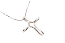 画像をギャラリービューアに読み込む, TIFFANY&amp;Co ティファニー オープンクロスネックレス インフィニティクロス エルサペレッティ 3.2g シルバー925 美品 中古 43855