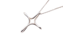 画像をギャラリービューアに読み込む, TIFFANY&amp;Co ティファニー オープンクロスネックレス インフィニティクロス エルサペレッティ 3.2g シルバー925 美品 中古 43855