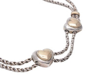 画像をギャラリービューアに読み込む, TIFFANY&amp;Co. ティファニー ダブル ハート ロープ ネックレス 925・750 コンビ シルバー ゴールド 43.3g 美品 中古 44184