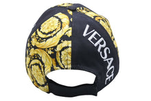 画像をギャラリービューアに読み込む, VERSACE ヴェルサーチ バロッコプリント メデューサ キャップ ブラック ゴールド ロゴ 帽子 サイズ59 美品 中古 44310