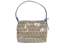 画像をギャラリービューアに読み込む, FENDI フェンディ ミニワンショルダーバッグ ハンドバッグ ズッカ柄 コーティングキャンバス ベージュ ブラウン 美品 中古 44358