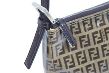 画像をギャラリービューアに読み込む, FENDI フェンディ ミニワンショルダーバッグ ハンドバッグ ズッカ柄 コーティングキャンバス ベージュ ブラウン 美品 中古 44358