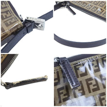 画像をギャラリービューアに読み込む, FENDI フェンディ ミニワンショルダーバッグ ハンドバッグ ズッカ柄 コーティングキャンバス ベージュ ブラウン 美品 中古 44358