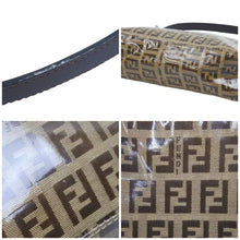画像をギャラリービューアに読み込む, FENDI フェンディ ミニワンショルダーバッグ ハンドバッグ ズッカ柄 コーティングキャンバス ベージュ ブラウン 美品 中古 44358