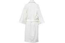 Load image into Gallery viewer, YVES SAINT LAURENT イヴ サンローラン バスローブ ガウン ルームウェア ロゴ刺繍 タオル地 ホワイト サイズM 美品 中古 44528