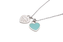 画像をギャラリービューアに読み込む, Tiffany ティファニー リターントゥ ティファニー ダブルハートタグ ネックレス 2.5g シルバー925 シルバー ブルー 美品 中古 44725