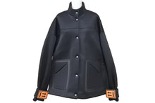 画像をギャラリービューアに読み込む, OFF-WHITE オフホワイト ジャケット OWEA156F18A37065 ブラック 黒 アウター ロゴ サイズ40 美品 中古 44796