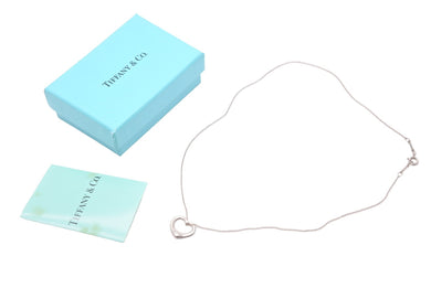 TIFFANY&CO ティファニー オープンハート ネックレス アクセサリー ペンダント エルサペレッティ 3.0g シルバー925 美品 中古 45283