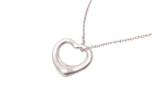 画像をギャラリービューアに読み込む, TIFFANY&amp;CO ティファニー オープンハート ネックレス アクセサリー ペンダント エルサペレッティ 3.0g シルバー925 美品 中古 45283