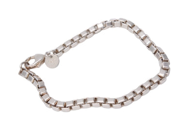 TIFFANY&CO ティファニー ベネチアン ブレスレット アクセサリー スクエアリング レディース シルバー925 14.0g 美品 中古 45451
