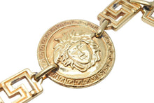 画像をギャラリービューアに読み込む, Gianni Versace ジャンニ ヴェルサーチ コインモチーフ メデューサ チェーンベルト GP ゴールド 22.5g 美品 中古 46939