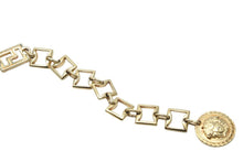 画像をギャラリービューアに読み込む, Gianni Versace ジャンニ ヴェルサーチ コインモチーフ メデューサ チェーンベルト GP ゴールド 22.5g 美品 中古 46939