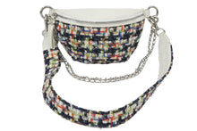 画像をギャラリービューアに読み込む, CHANEL シャネル 2WAYウエストバッグ 2017SS A93842 24番台 ツイード ラムスキン ホワイト マルチカラー 美品 中古 47394