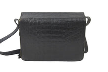 画像をギャラリービューアに読み込む, GIANNI VERSACE ジャンニヴェルサーチ ショルダーバッグ 肩掛けバッグ レザー ブラック シルバー金具 良品 中古 47879