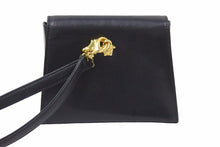 画像をギャラリービューアに読み込む, VERSACE ヴェルサーチ ハンドバッグ ショルダーバッグ ブラック ショルダーストラップ 保存袋付き 良品 中古 47884