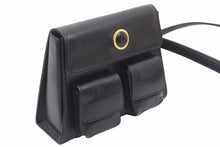 画像をギャラリービューアに読み込む, VERSACE ヴェルサーチ ハンドバッグ ショルダーバッグ ブラック ショルダーストラップ 保存袋付き 良品 中古 47884