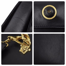 画像をギャラリービューアに読み込む, VERSACE ヴェルサーチ ハンドバッグ ショルダーバッグ ブラック ショルダーストラップ 保存袋付き 良品 中古 47884