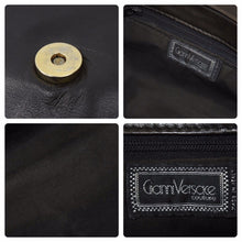 画像をギャラリービューアに読み込む, GIANNI VERSACE ジャンニヴェルサーチ ショルダーバッグ 肩掛けバッグ ヴィンテージ レザー ブラウン ゴールド金具 良品 中古 47889