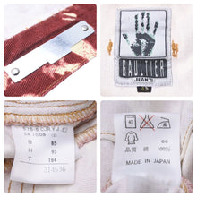 画像をギャラリービューアに読み込む, Jean Paul Gaultier ジャンポール・ゴルチェ フェイスプリントデニムジャケット ボルドー ホワイト サイズ42 美品 中古 48105