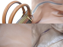 画像をギャラリービューアに読み込む, CELINE セリーヌ ハンドバッグ ヴィンテージ マカダムミニボストン 25㎝ バック ブラウン DM97/2 中古 48268