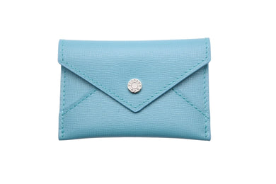 極美品 TIFFANY&Co. ティファニー カードケース ティファニーブルー 名刺入れ 小物 シルバー金具 ロゴ レザー 中古 48391