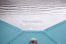 画像をギャラリービューアに読み込む, 極美品 TIFFANY&amp;Co. ティファニー カードケース ティファニーブルー 名刺入れ 小物 シルバー金具 ロゴ レザー 中古 48391
