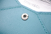 画像をギャラリービューアに読み込む, 極美品 TIFFANY&amp;Co. ティファニー カードケース ティファニーブルー 名刺入れ 小物 シルバー金具 ロゴ レザー 中古 48391