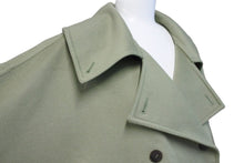 画像をギャラリービューアに読み込む, LOEWE ロエベ ダブル ショート ジャケット 21SS レディース S359338XAV ウール カシミヤ グリーン ブラック 34 美品 中古 48451