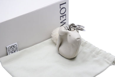 LOEWE ロエベ コインケース バニーチャーム コインパース カーフスキン キーホルダー 199.12.T40 411825 中古 48676