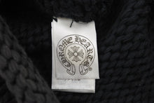画像をギャラリービューアに読み込む, CHROME HEARTS クロムハーツ クロスパッチ ニットキャップ ブラウン ビーニー 帽子 レザー 美品 中古 49402