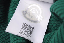 画像をギャラリービューアに読み込む, MONCLER モンクレール ニットキャップ グリーン ロゴ 帽子 ウール 緑 B20910023099 999C1 美品 中古 49436