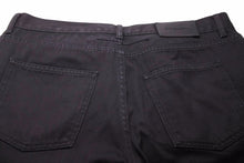 画像をギャラリービューアに読み込む, Givenchy ジバンシー デニムパンツ クロス 模様 ペイント チュニジア製 コットン レザー ブラック サイズ31 美品 中古 49585