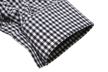 画像をギャラリービューアに読み込む, GIVENCHY ジバンシー ポケットジップ チェック柄 長袖シャツ 17J 6211 328 コットン ブラック ホワイト サイズ40 美品 中古 49598
