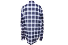 画像をギャラリービューアに読み込む, 極美品 Givenchy ジバンシー 長袖シャツ 17SS チェックシャツ 6008 400 ネイビー サイズ40 コットン 中古 49621