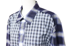 画像をギャラリービューアに読み込む, 極美品 Givenchy ジバンシー 長袖シャツ 17SS チェックシャツ 6008 400 ネイビー サイズ40 コットン 中古 49621