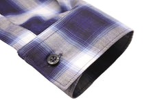 画像をギャラリービューアに読み込む, 極美品 Givenchy ジバンシー 長袖シャツ 17SS チェックシャツ 6008 400 ネイビー サイズ40 コットン 中古 49621