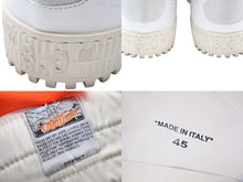 画像をギャラリービューアに読み込む, OFF-WHITE オフホワイト ハイカットスニーカー コットン 牛革 ホワイト ネイビー 45 メンズ 美品 中古 49657