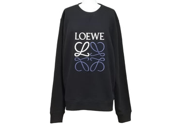 LOEWE ロエベ アナグラム スウェットシャツ クルーネック ブラック 22aw h526Y24J07 サイズ M 美品 中古 49754