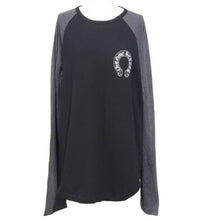 画像をギャラリービューアに読み込む, CHROME HEARTS クロムハーツ 長袖Ｔシャツ ブラック グレー コットン サイズM 95024 美品 中古 50212