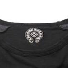 画像をギャラリービューアに読み込む, CHROME HEARTS クロムハーツ 長袖Ｔシャツ ブラック グレー コットン サイズM 95024 美品 中古 50212