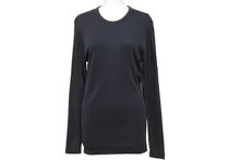 画像をギャラリービューアに読み込む, CHROME HEARTS クロムハーツ グンゼ 長袖Ｔシャツ ブラック コットン サイズL 無地 日本製 美品 中古 50241