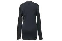 画像をギャラリービューアに読み込む, CHROME HEARTS クロムハーツ グンゼ 長袖Ｔシャツ ブラック コットン サイズL 無地 日本製 美品 中古 50241