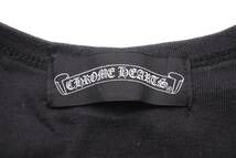 画像をギャラリービューアに読み込む, CHROME HEARTS クロムハーツ グンゼ 長袖Ｔシャツ ブラック コットン サイズL 無地 日本製 美品 中古 50241