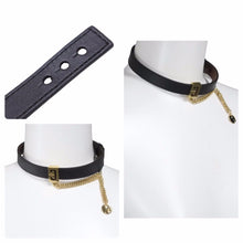 画像をギャラリービューアに読み込む, 新品未使用 GIVENCHY ジバンシー チョーカー BF207UF00S 001 イタリア製 カウレザー ブラック ブラウン ゴールド 美品 中古 50833