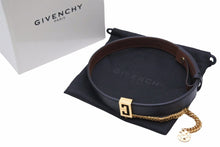 画像をギャラリービューアに読み込む, 新品未使用 GIVENCHY ジバンシー チョーカー BF207UF00S 001 イタリア製 カウレザー ブラック ブラウン ゴールド 美品 中古 50833