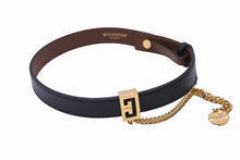 画像をギャラリービューアに読み込む, 新品未使用 GIVENCHY ジバンシー チョーカー BF207UF00S 001 イタリア製 カウレザー ブラック ブラウン ゴールド 美品 中古 50833