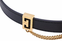 画像をギャラリービューアに読み込む, 新品未使用 GIVENCHY ジバンシー チョーカー BF207UF00S 001 イタリア製 カウレザー ブラック ブラウン ゴールド 美品 中古 50833