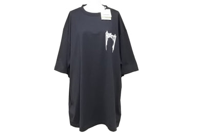 極美品 BURBERRY バーバリー ロゴ プリント 半袖Ｔシャツ ブラック 黒 ホワイト 白 トップス コットン 8070132 XL 中古 51148