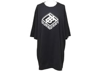 Load image into Gallery viewer, BURBERRY バーバリー ひし形 ロゴ プリント 半袖Ｔシャツ ブラック 黒 ホワイト 白 トップス 80201831 美品 XL 中古 51156